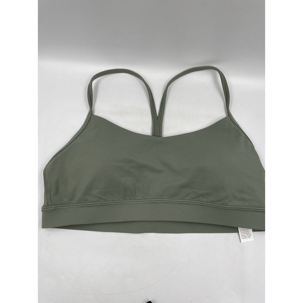 Lululemon Flow Y Sports Bra Womens 10 Green Racerback NWOT